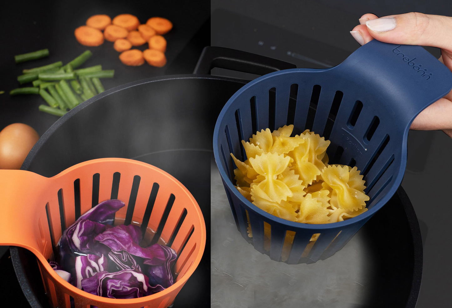 Trebonn Set cestelli di cottura per pasta e cotture a vapore