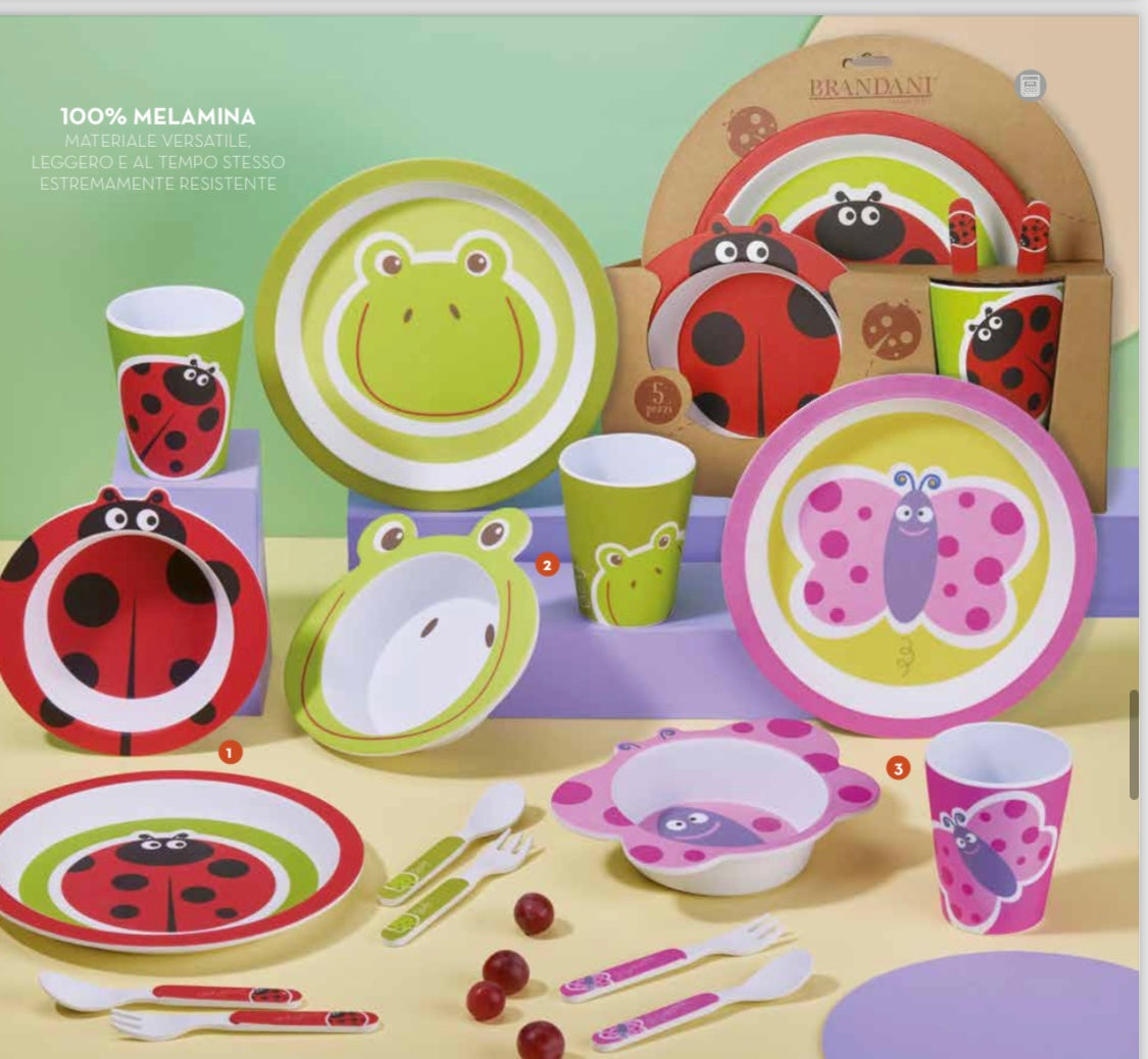 SET BABY 5 PZ RANA MELAMINA