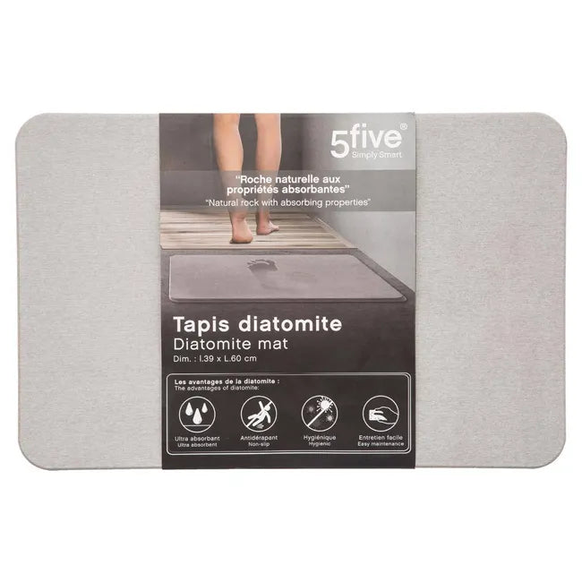 TAPPETO IN DIATOMITE 39X60 GRIGIO