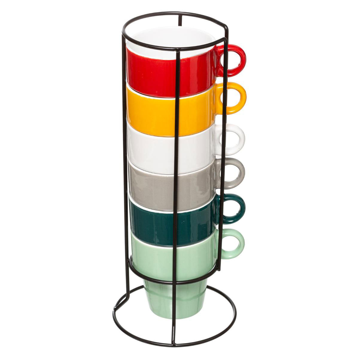 Supporto con 6 tazzine Coloroma 5 cl