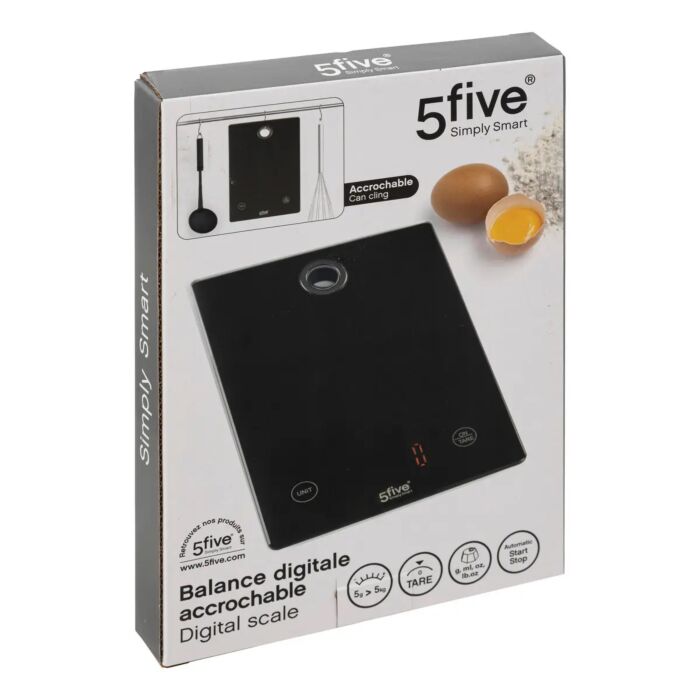 BILANCIA DIGITALE IN VETRO NERO