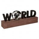 SCRIITA WORLD CON BASE LEGNO L38