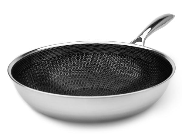 wok 30cm inox ultra resistente antiaderente – cookmeaversa