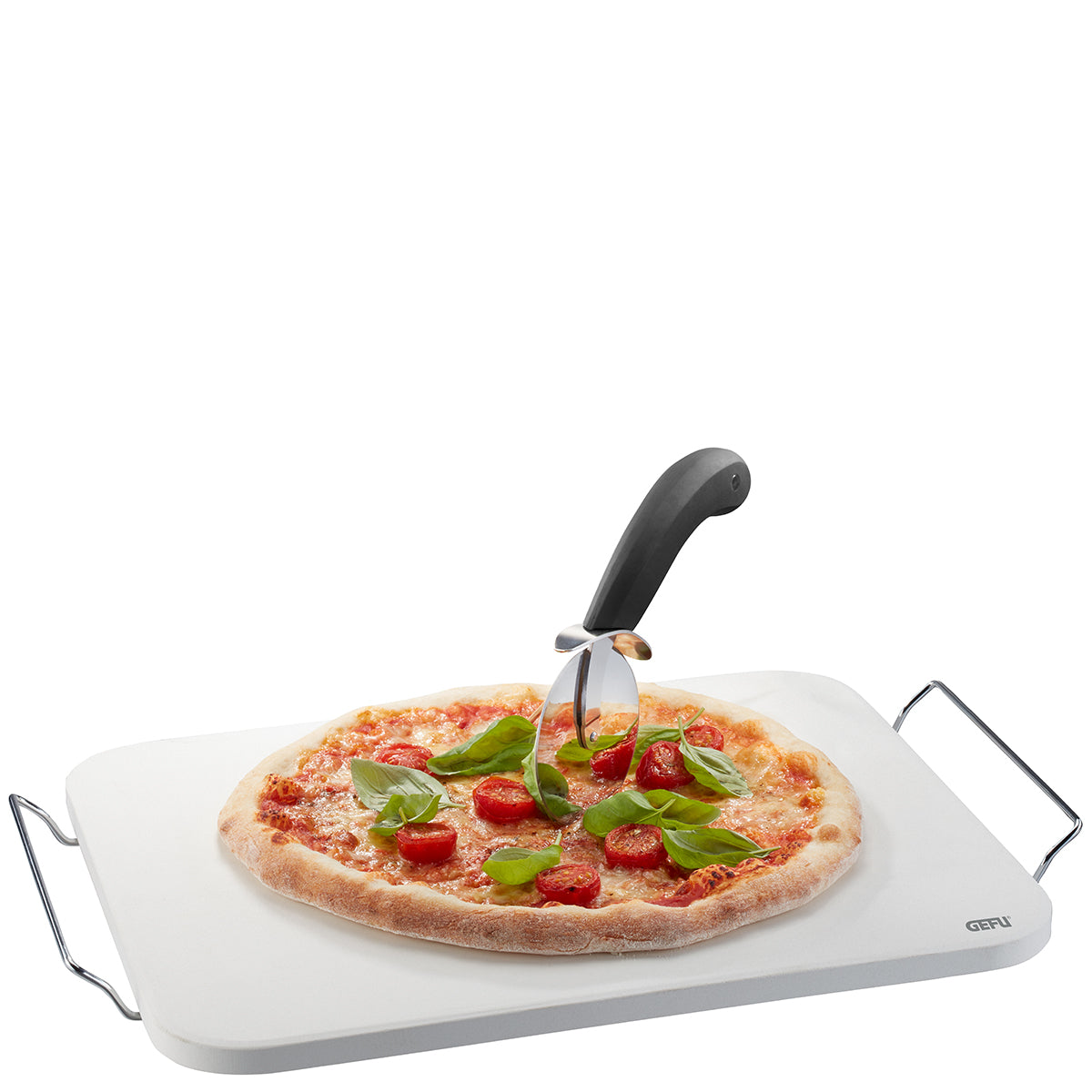 Set: Pietra per pizza DARIOSO con base + taglia pizza + pala per pizza
